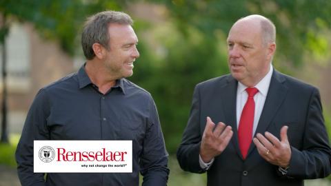 TCT host Alex Boylan speaks with RPI President Martin Schmidt 