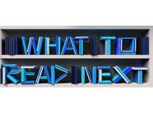 Graphic of books that spell What To Read Next